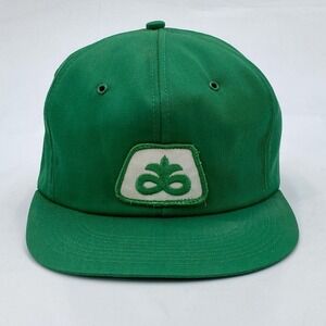 Vintage K-Brand Pioneer‎ Seed Snapback Trucker Hat Green USA Made